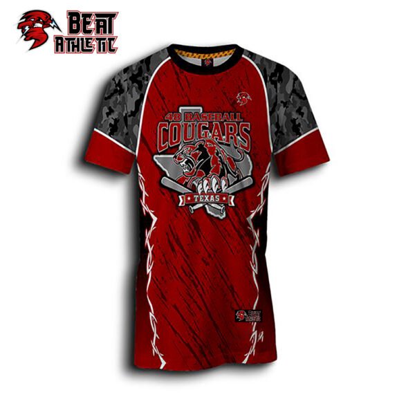 Custom 48 Baseball Couger Texas Jersey