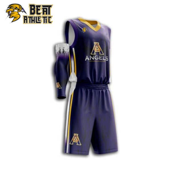 Custom Angels Basketball Uniform